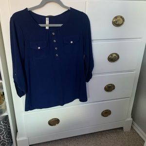 navy blue top.
